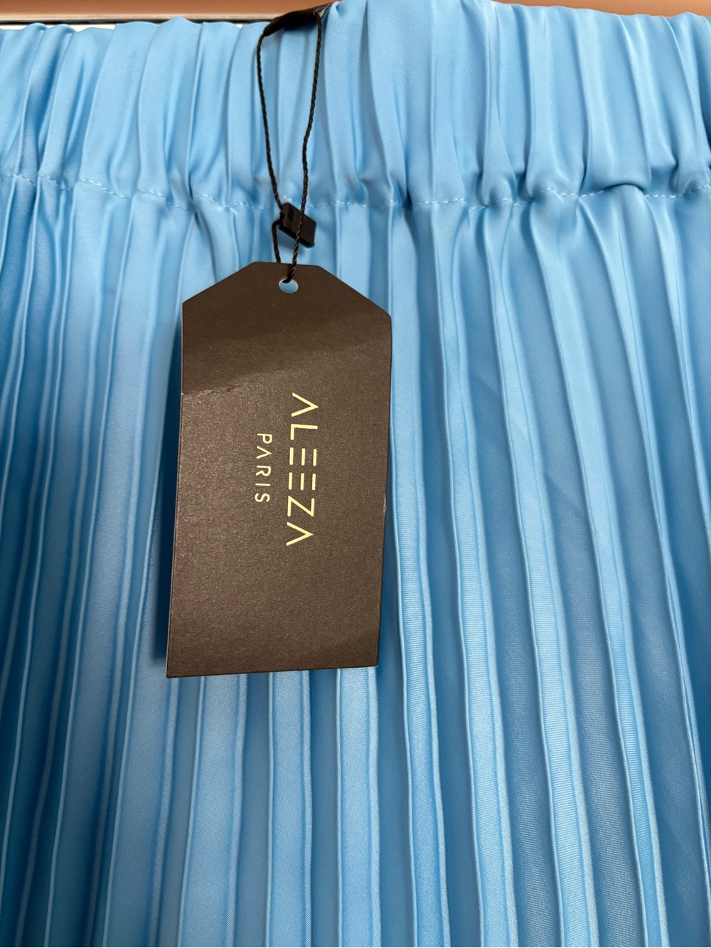 Aleeza Paris Light Blue Pleated Maxi Skirt